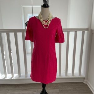 Karl Lagerfeld Pink Eyelet Dress